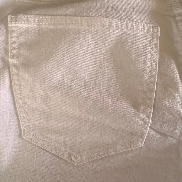 Ann Taylor White Crop Pants Eyelet Embroidered Minimalist Resort 6 NWT - Picture 6 of 9